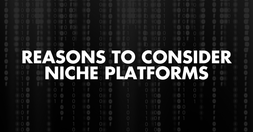 Why should your business think about using niche platforms in their marketing strategies.